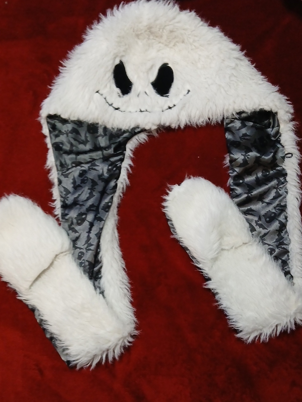 White Jack The Skeleton Earflap Hat for Kids